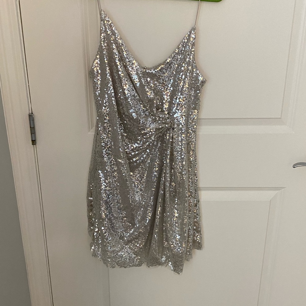 Zara sequin strap dress